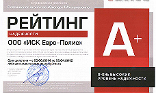 «Эксперт РА» (RAEX) подтвердил рейтинг «ИСК Евро-Полис»
