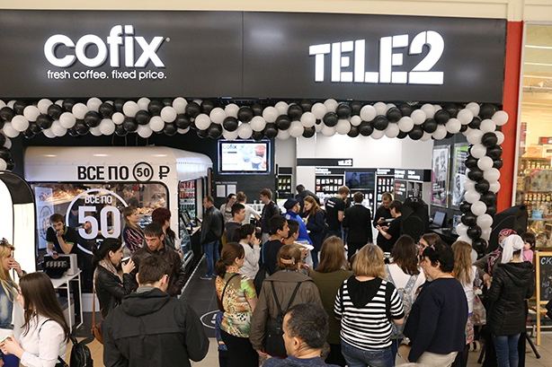 Cofix и Tele2 продолжают развивать новый формат