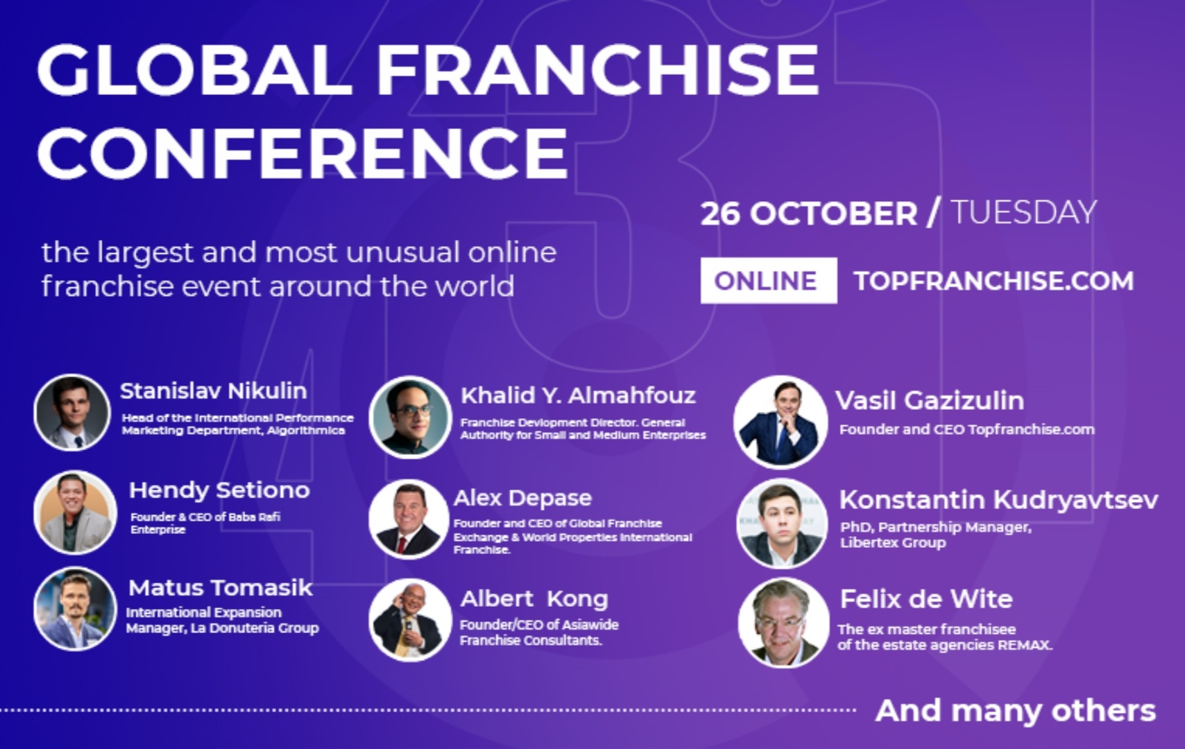 Итоги GLOBAL FRANCHISE CONFERENCE  26 Октября
